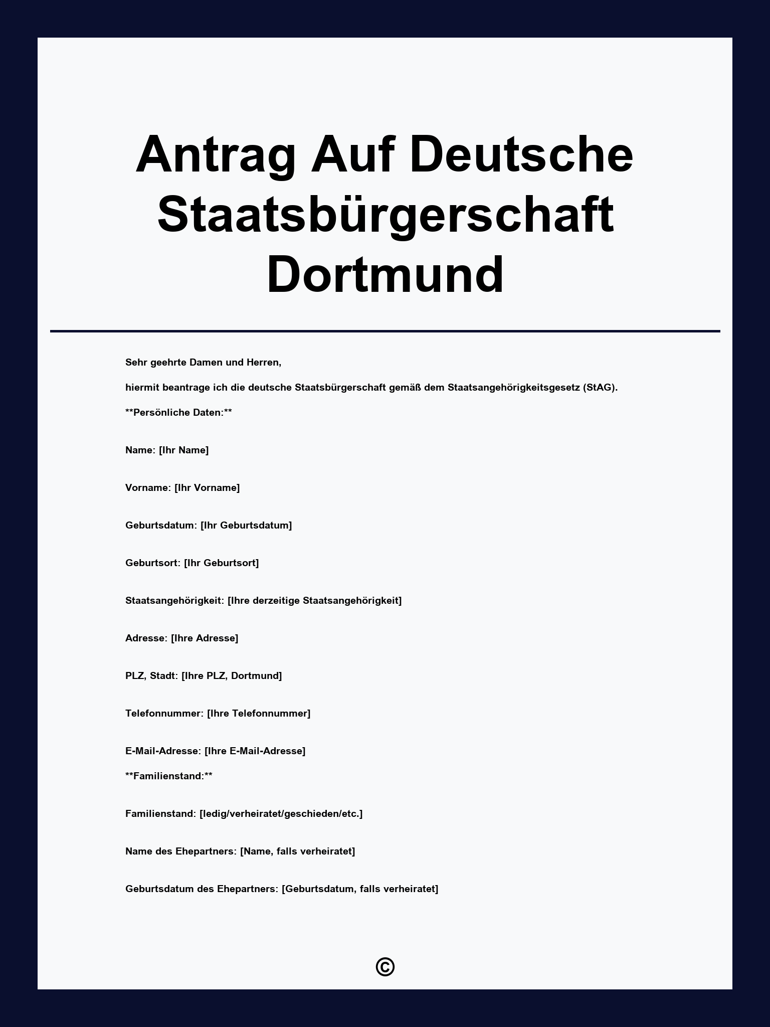 Antrag Auf Deutsche Staatsbürgerschaft Dortmund