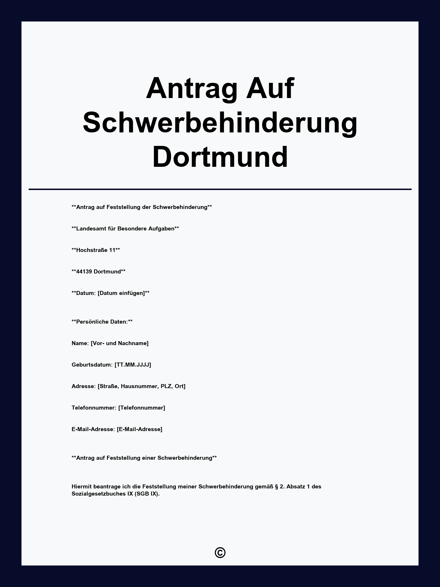 Antrag Auf Schwerbehinderung Dortmund