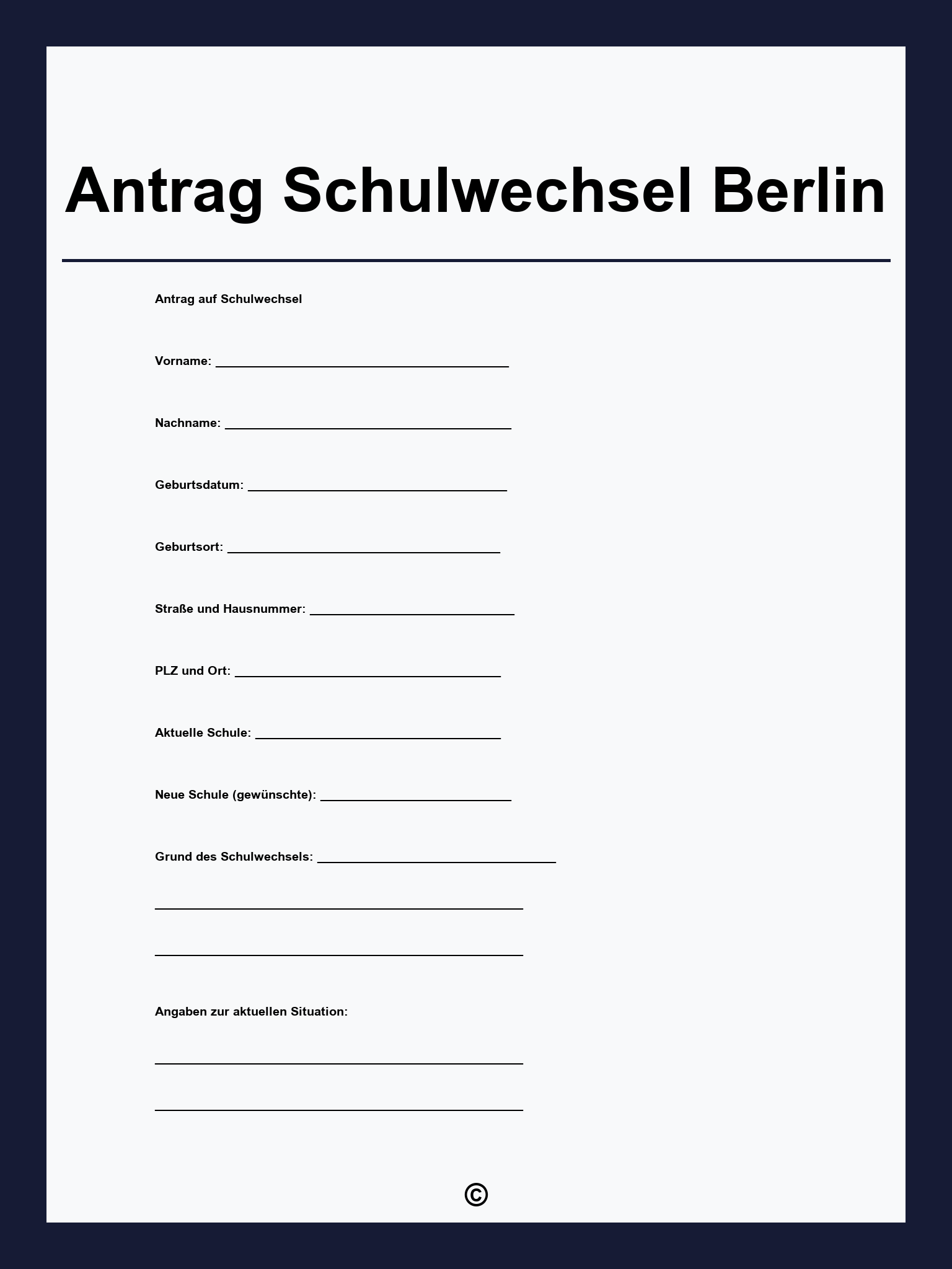Antrag Schulwechsel Berlin