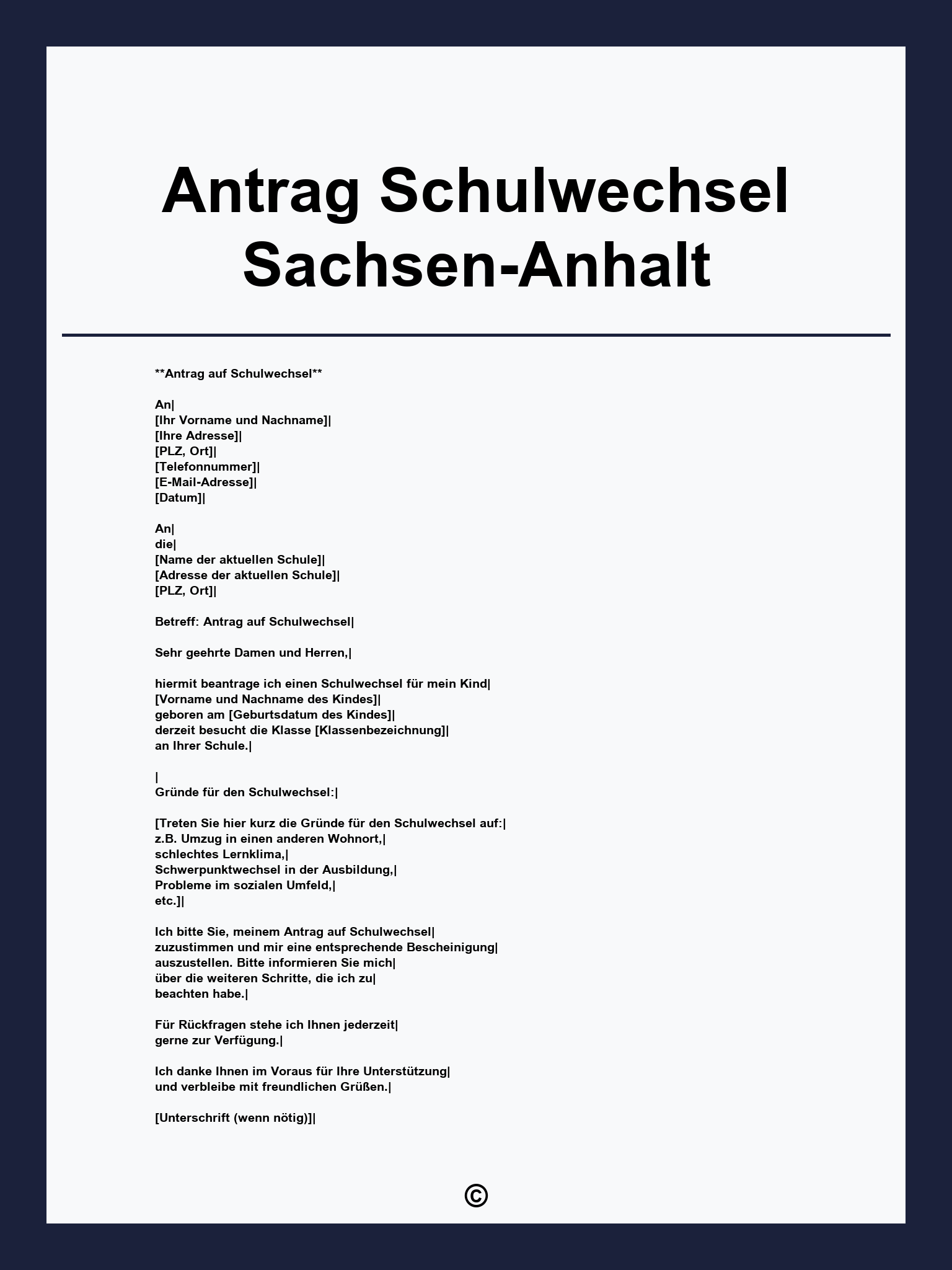 Antrag Schulwechsel Sachsen-Anhalt