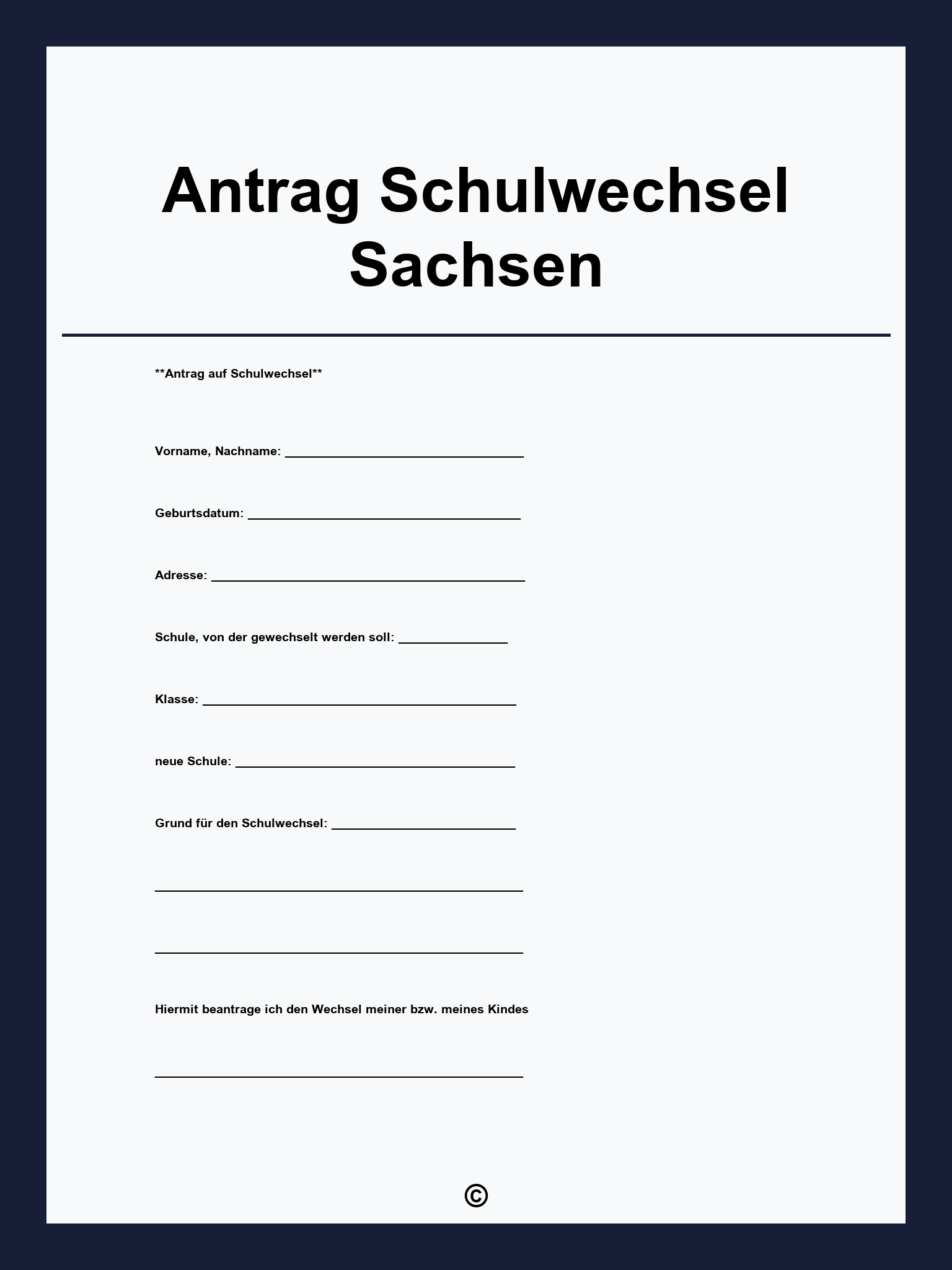 Antrag Schulwechsel Sachsen