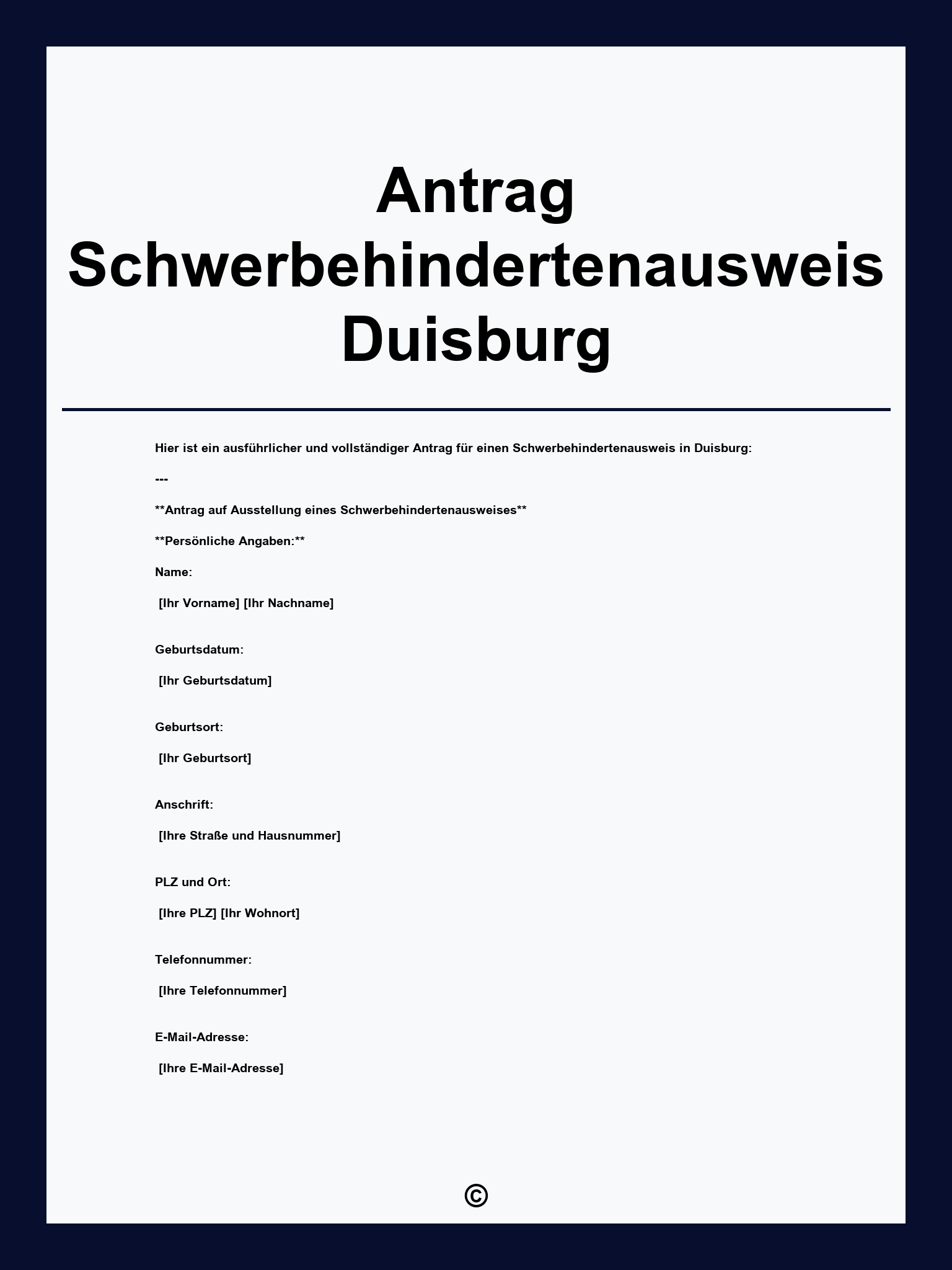 Antrag Schwerbehindertenausweis Duisburg