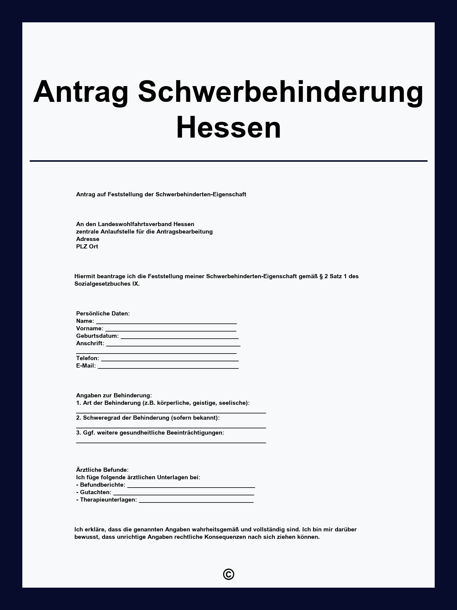 Antrag Schwerbehinderung Hessen