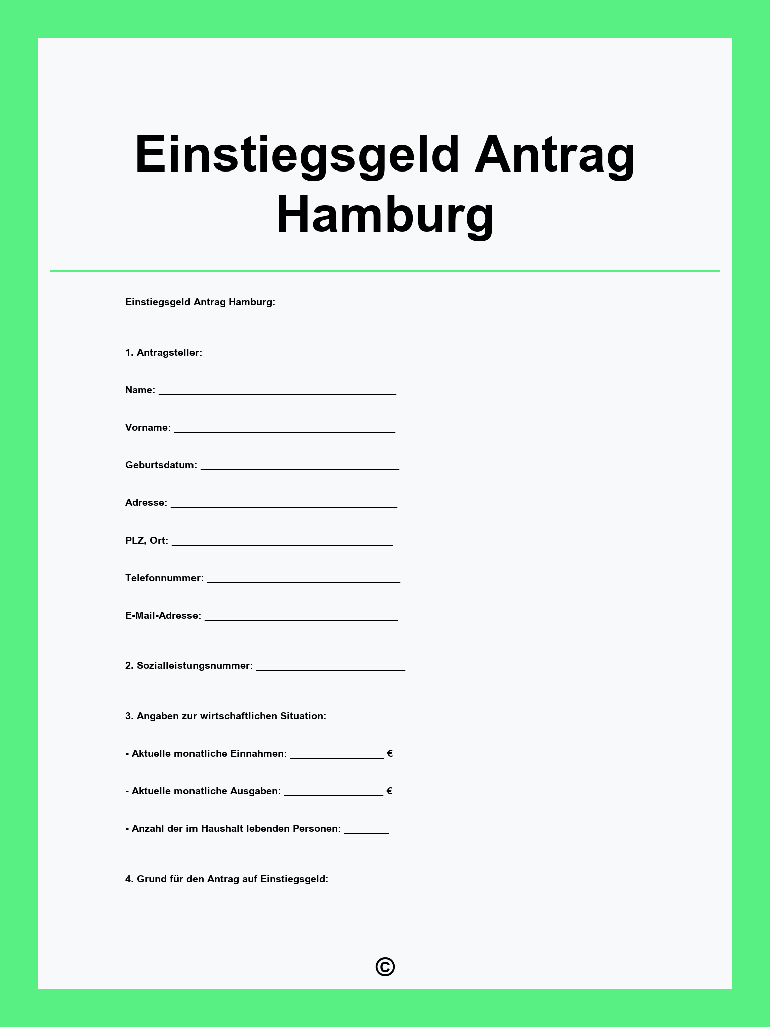 Einstiegsgeld Antrag Hamburg