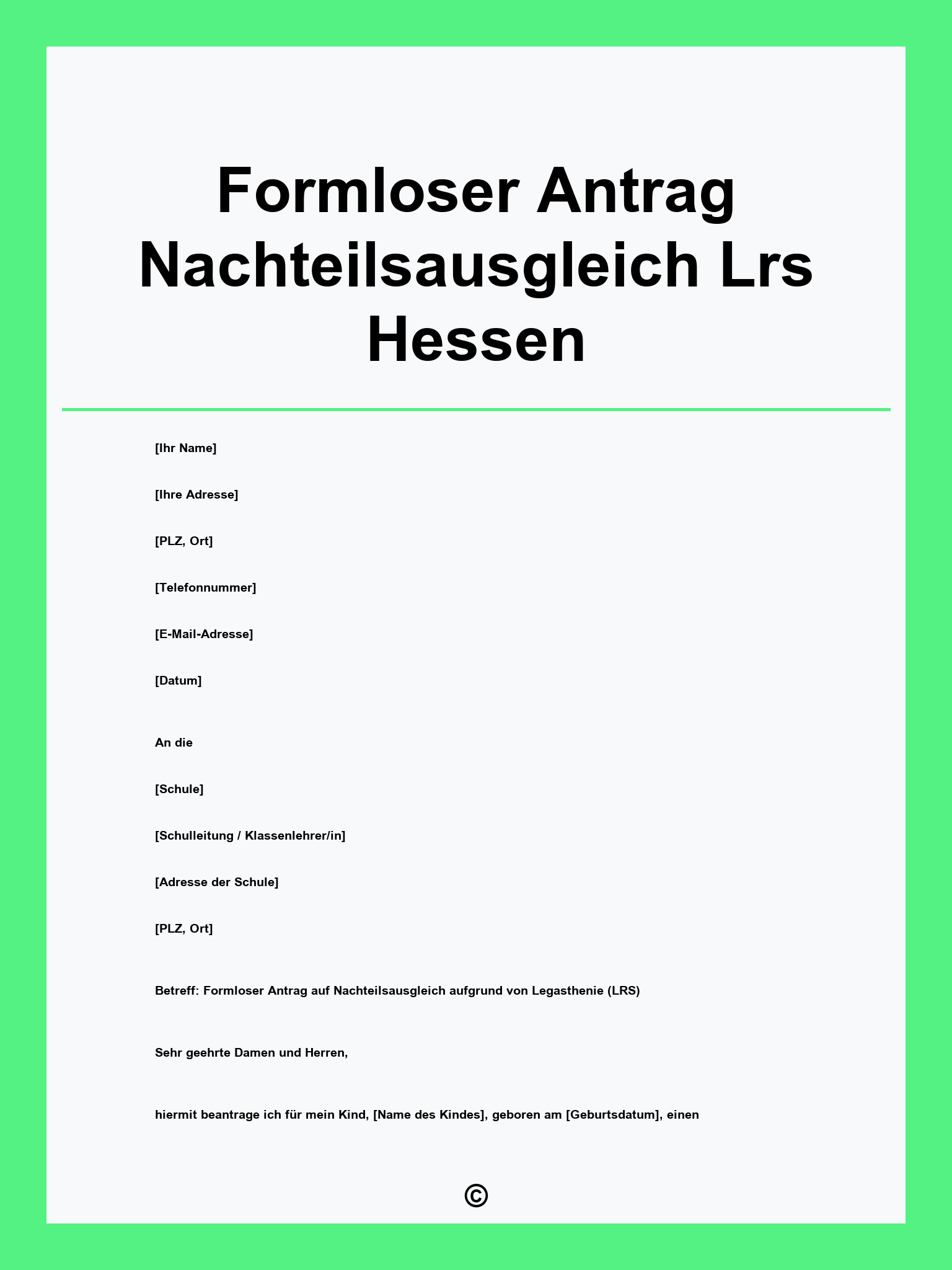 Formloser Antrag Nachteilsausgleich Lrs Hessen