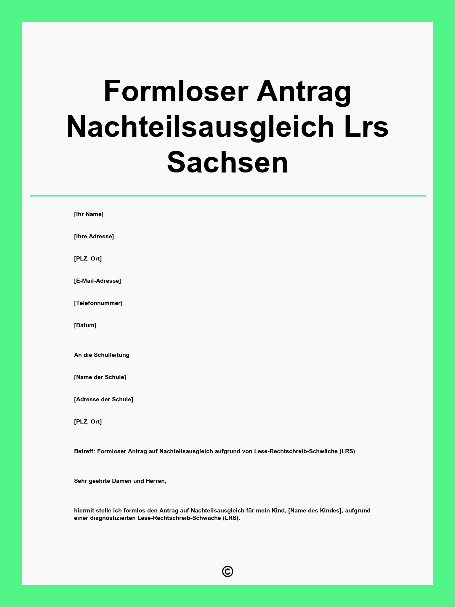 Formloser Antrag Nachteilsausgleich Lrs Sachsen