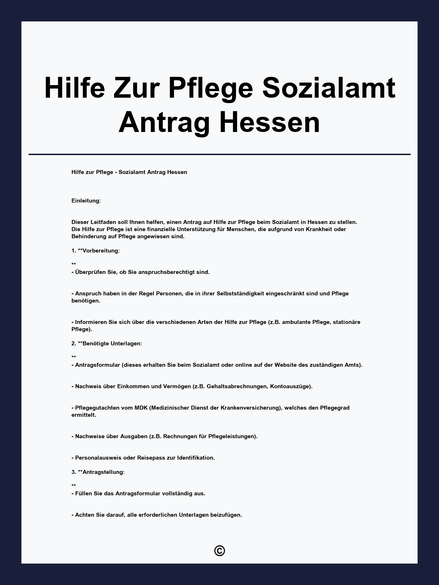 Hilfe Zur Pflege Sozialamt Antrag Hessen
