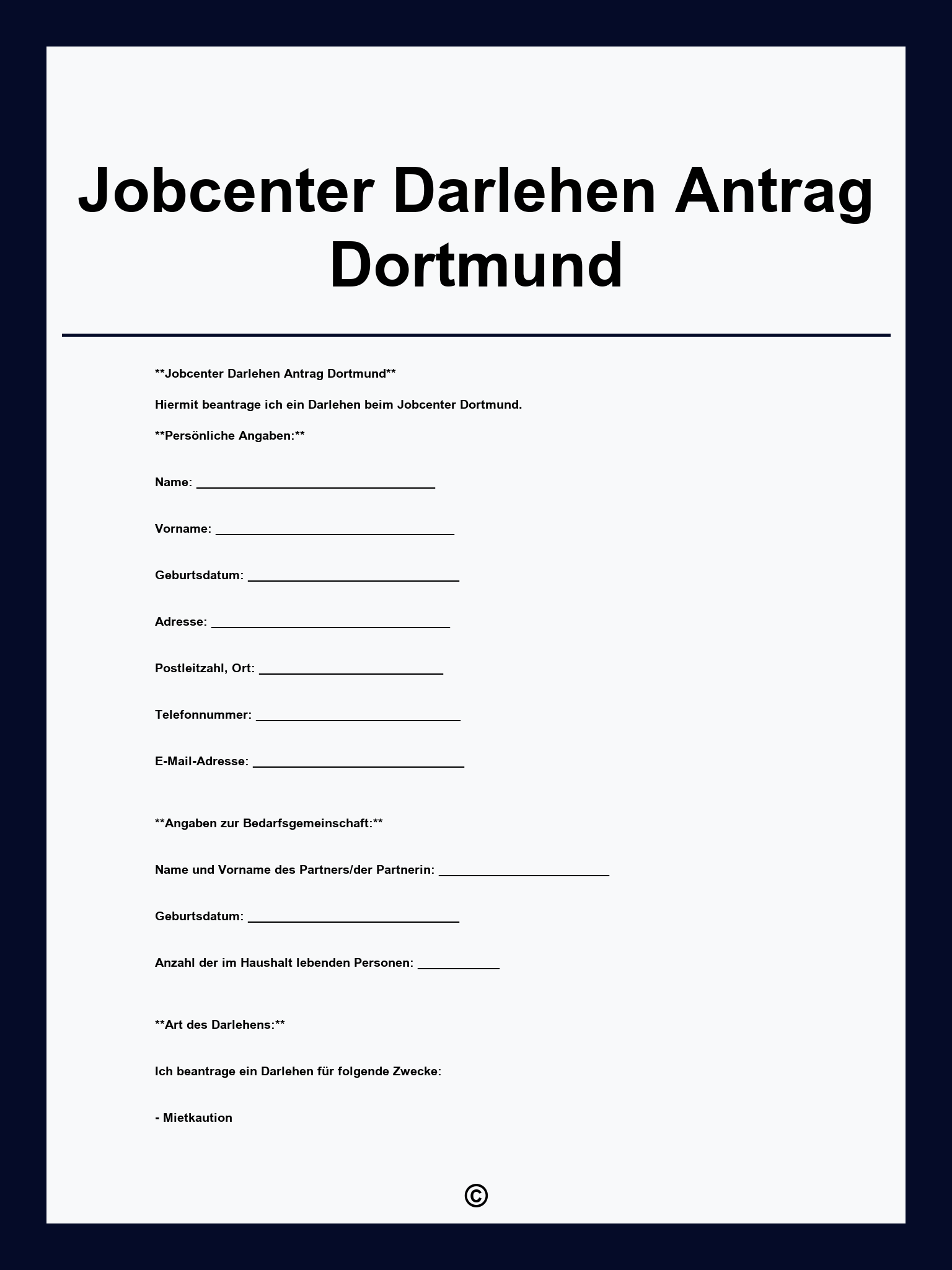 Jobcenter Darlehen Antrag Dortmund