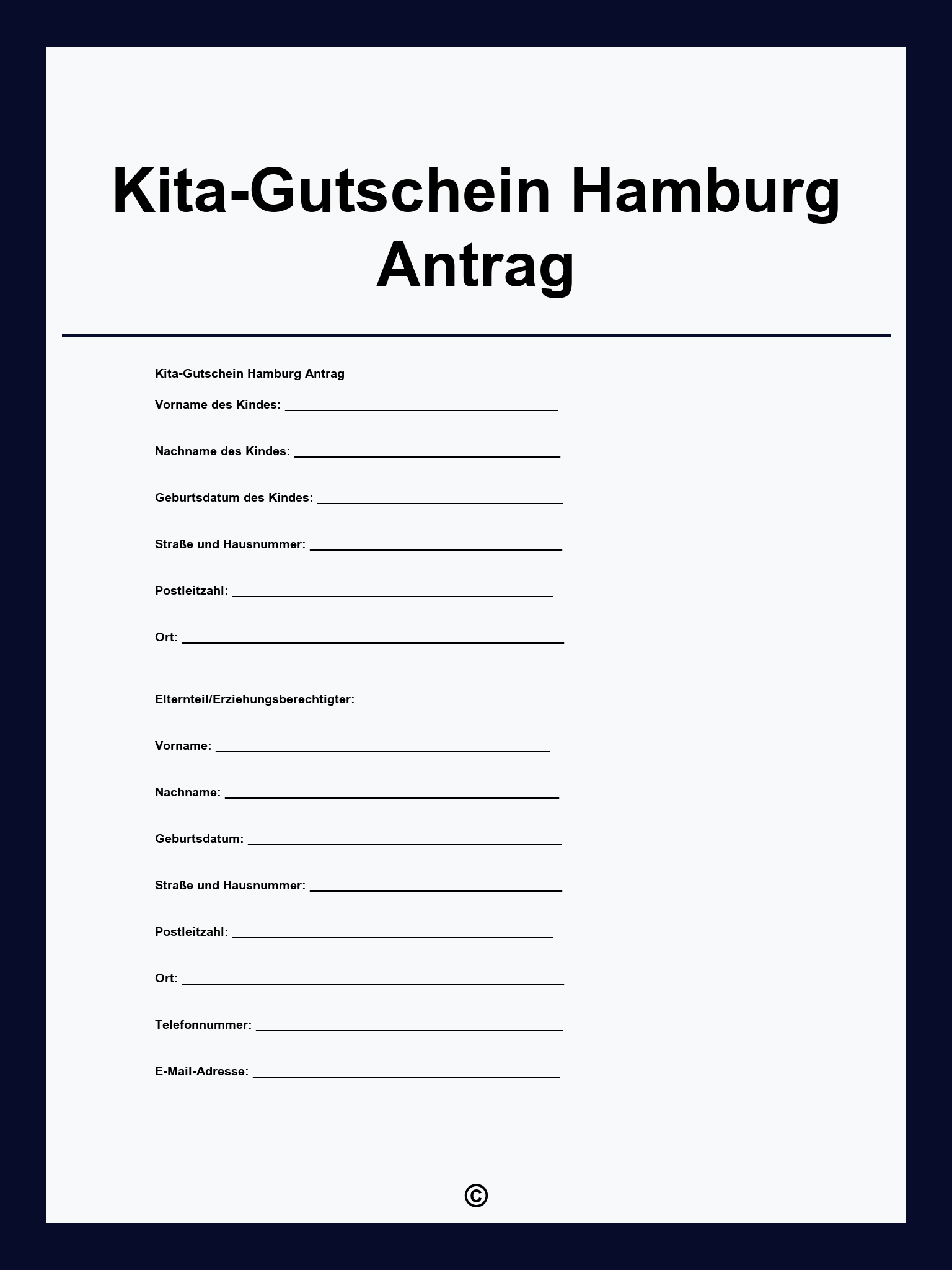 Kita-Gutschein Hamburg Antrag