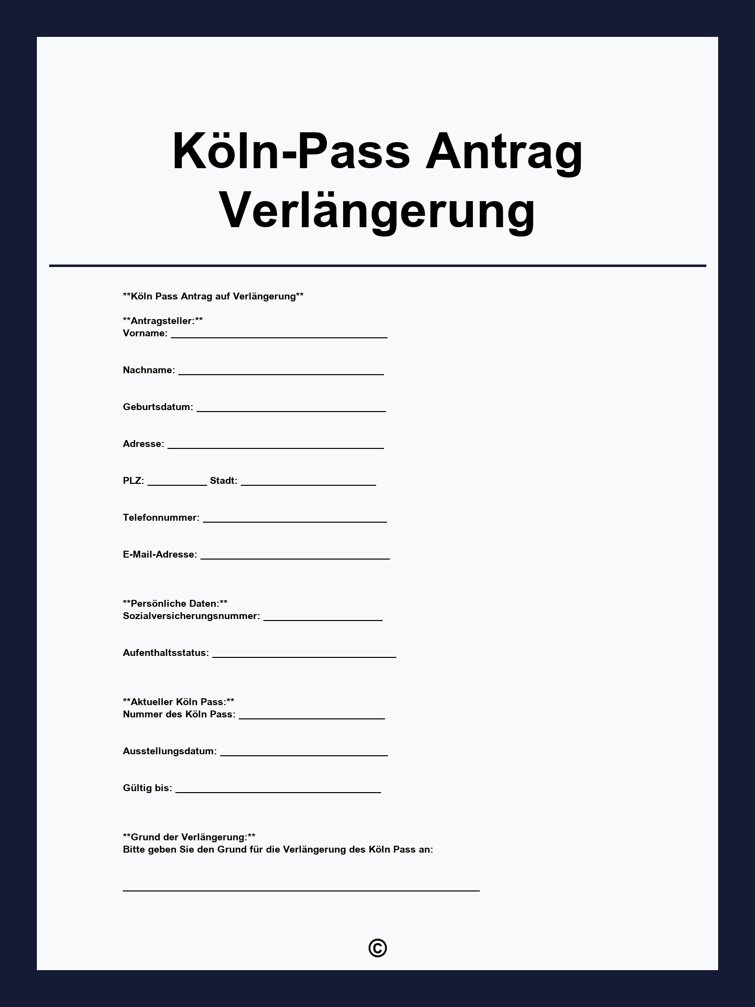 Köln-Pass Antrag Verlängerung