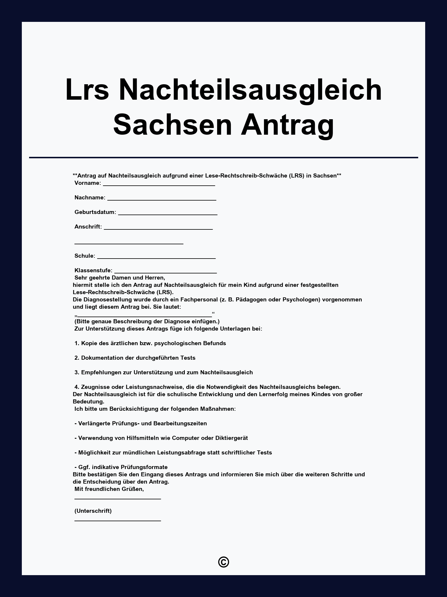 Lrs Nachteilsausgleich Sachsen Antrag