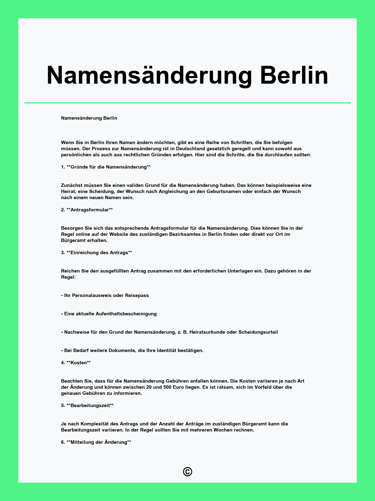 Namensänderung Berlin