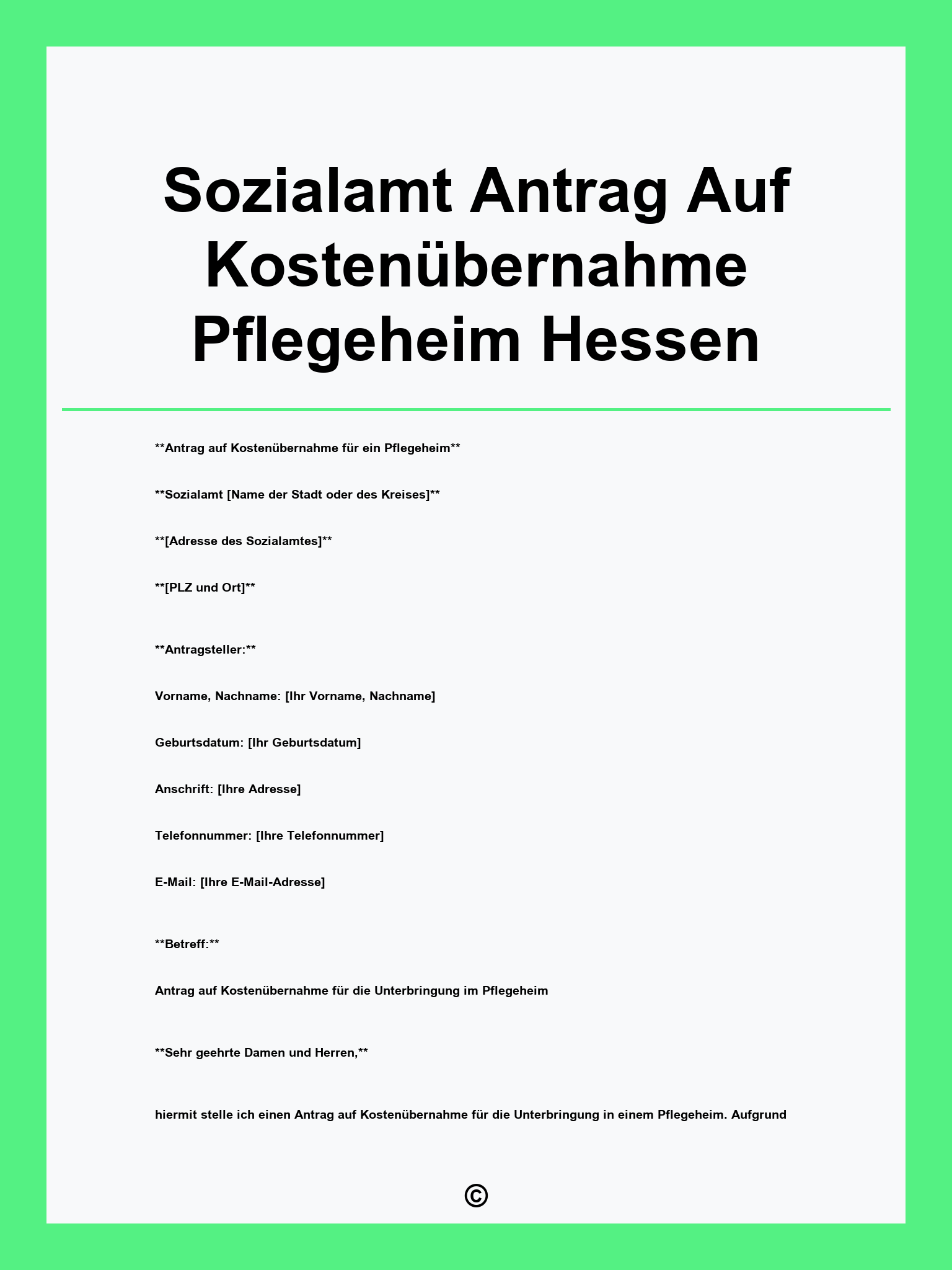 Sozialamt Antrag Auf Kostenübernahme Pflegeheim Hessen