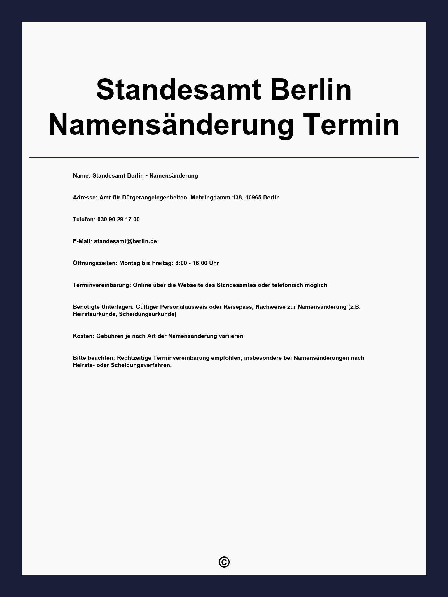 Standesamt Berlin Namensänderung Termin